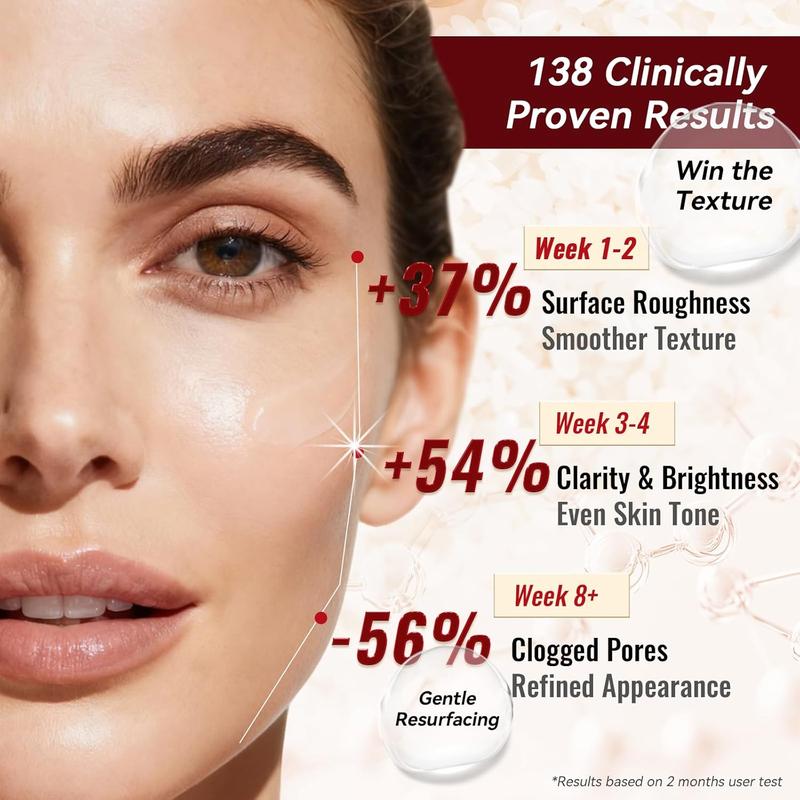 Jeirrzi Peeling Shot Glow Rice Exfoliant Ampoule, 5% Complext Acid Gentle Exfoliating Serum with Salicylic Acid, Brightening and Smoothing for Sensitive Skin