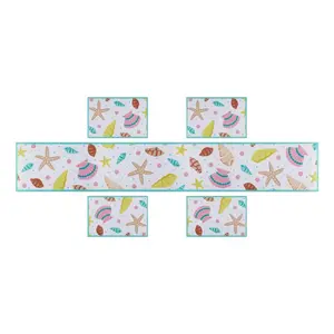 Temp-tations Set of (4) Outdoor 13"x19" Placemats & 72" Table Runner Temp-tations Set of (4) Outdoor 13"x19" Placemats & 72" Table Runner