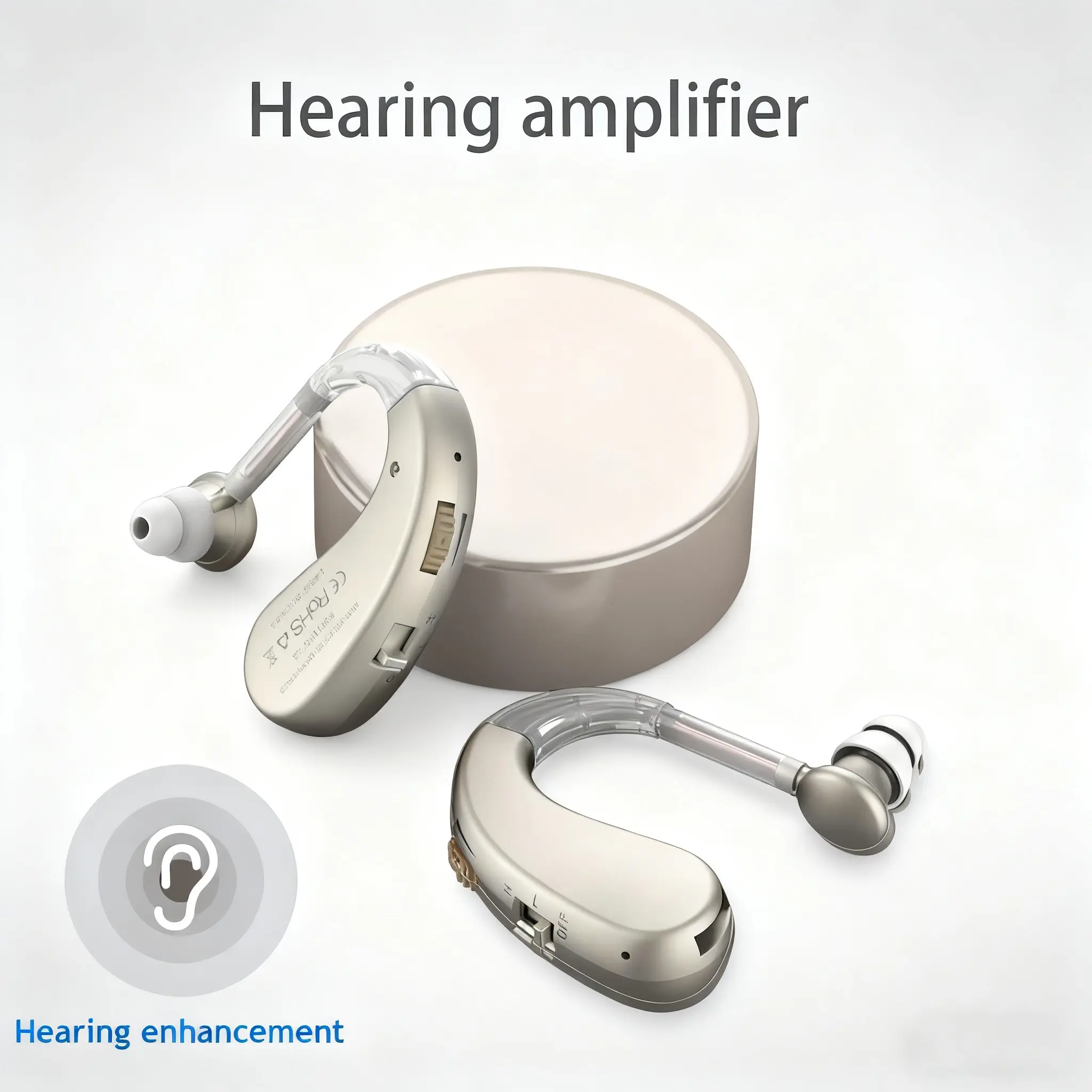 Portable Sound Amplifier Headphones, Over-Ear Design, Lightweight Comfortable, Designed for Hearing Impaired Individuals, Hearing Enhancement, Equipment