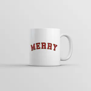 Merry Mug Funny Novelty Christmas Gift Coffee Cup - 11oz Funny Coffee Mugs Ceramic Printed Drinkware Cup