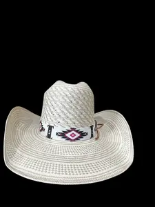 Hot Pink, Black and White Elastic Hat Band