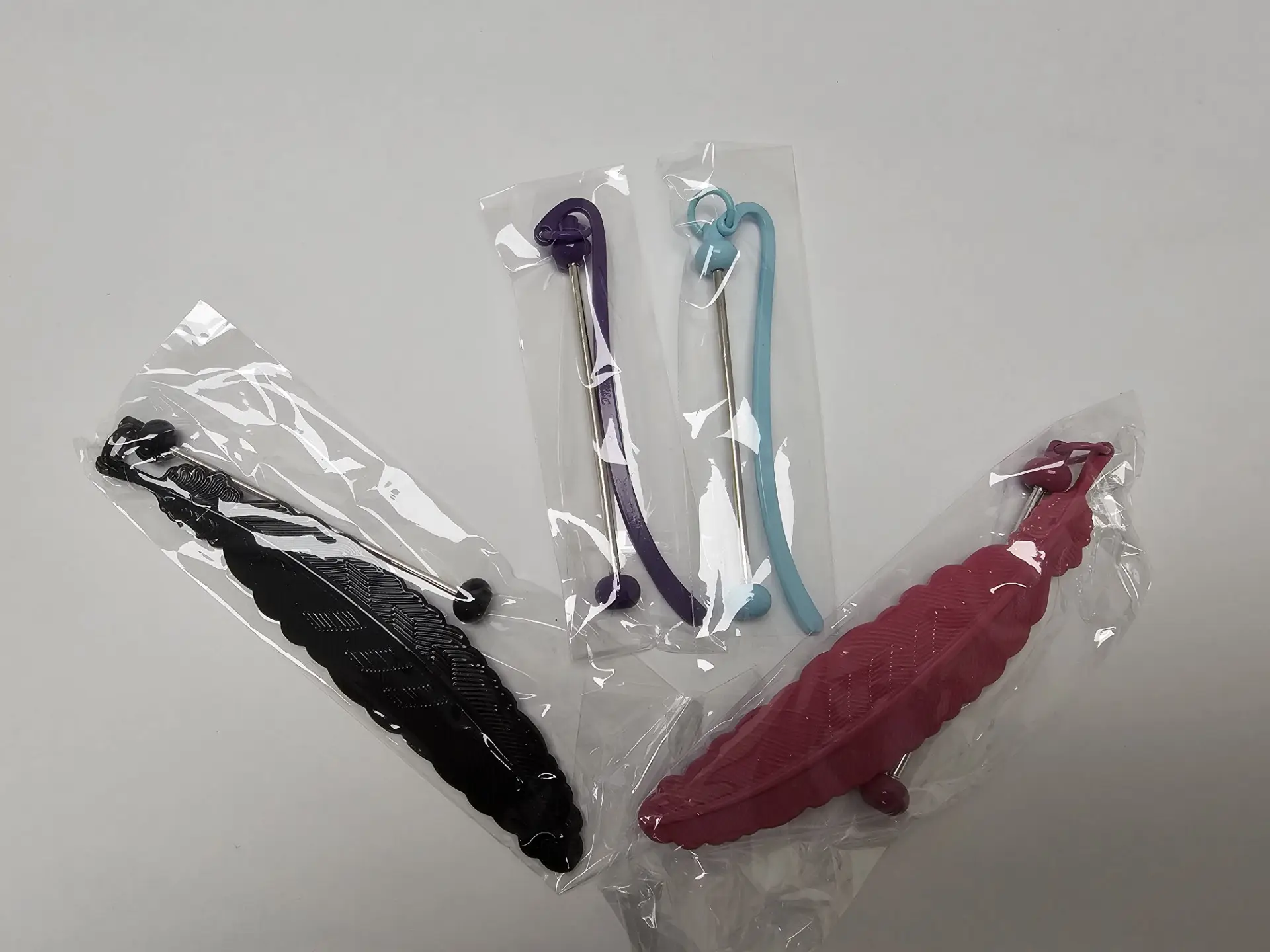 【P99】Qty 5 diy metal beaded bookmarks for children and students cute book clip pendant creative bookmarks