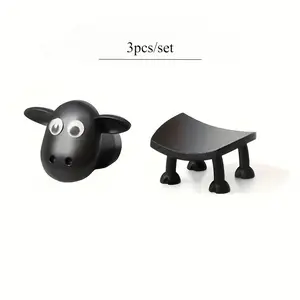 3 Cute Animal-Shaped, Freestanding Humorous Toilet Paper Holders - Sheep and Cow Design, Durable Plastic Bathroom Decor, Bathroom Accessories, Bathroom Decor Supplies, Fun and Compact Design, Home Decor, Ideal Gift for New Year