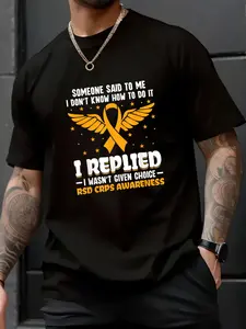 Unisex 100% Cotton RSD CRPS Awareness Orange Ribbon RSD CRPS Warrior T-Shirt - Graphic Print, Game Day Outfit, TikTok Viral Look