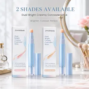 Dual-Effect Concealer and Foundation Eye Concealer 24-Hour Long-Lasting Acne Mark Scar Cover Full Coverage HD Skin Waterproof Matte Vegan Concealer Flawless Finish Lightweight Foundation Stick Makeup