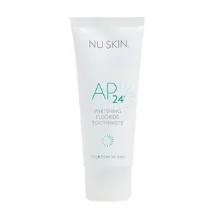 Nu Skin AP 24 Whitening Fluoride Toothpaste – Cleaner, Brighter Smile & Long-Lasting Fresh Breath – Gentle Whitening, Helps Prevent Cavities, Peroxide-Free, Vanilla Mint Flavor, 40z Oral Daily