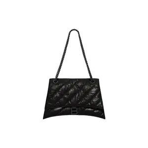 Balenciaga Crush Matte Pillow Bag Niki Style Women’s Medium Black Calfskin Shoulder Bag