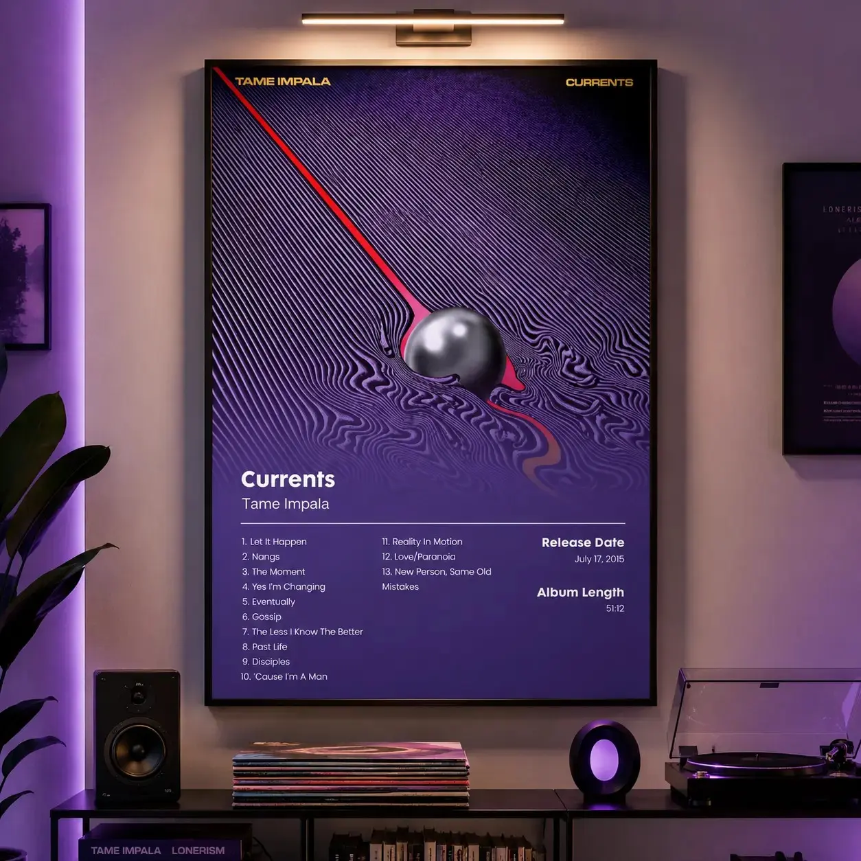 Psychedelic Rock Poster Artistic Vibrant Print Abstract Album Cover Wall Decoration for Bedroom Decor, Premium Poster, Home Decor Idea, Room Decoration, Wall Art Decor