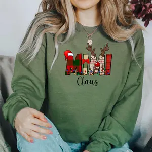 Mama Claus Sweatshirt, Christmas Mama Claus Sweatshirt