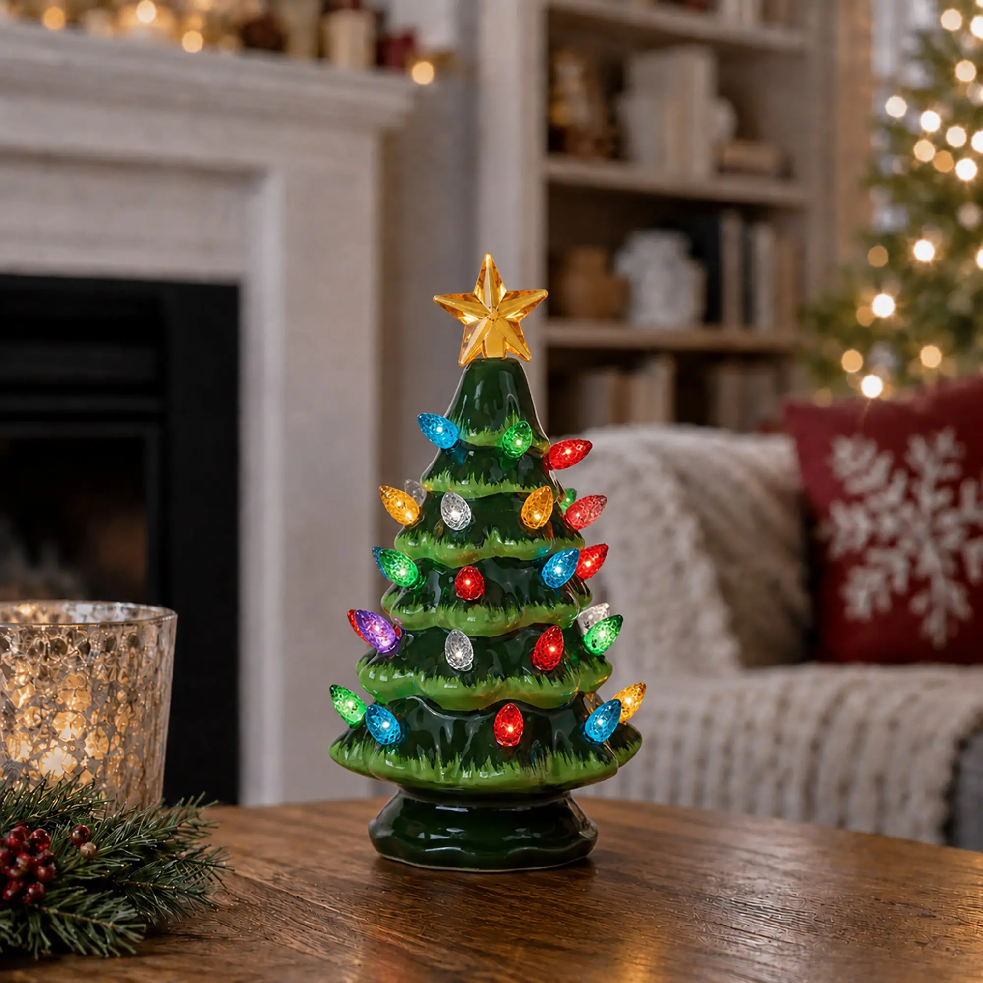 Green Ceramic Christmas Tree - Small Green Ceramic Christmas Tree - Small