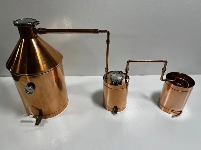 USA-Made 10 Gal Copper Starter Still, Equipped with Thumper, Includes Worm (Home Improvement Watering & Irrigation Tool)