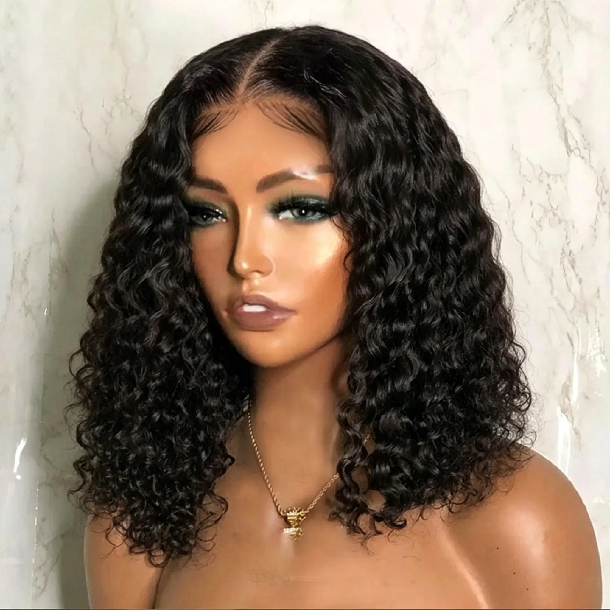 7x6 Glueless Wigs Human Hair 6x4 Deep Wave Wig Bob Ready To Wear 180% Density Deep Wave Curly Wigs Human Hair Wet and Wave Lace Closure Wig For Women Summer Vibes Pre Plucked Natural Hair Line Lace Hairline Wig Lace Front Wig