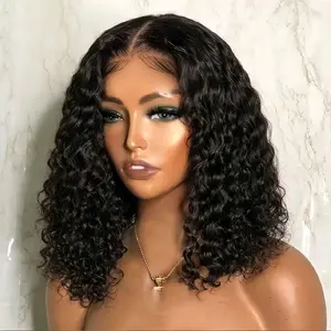7x6 Glueless Wigs Human Hair 6x4 Deep Wave Wig Bob Ready To Wear 180% Density Deep Wave Curly Wigs Human Hair Wet and Wave 4x4 Lace Closure Wig For Women Summer Vibes Pre Plucked Natural Hair Line Lace Hairline Wig Lace Front Wig