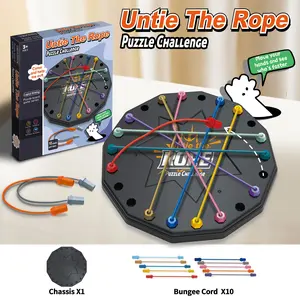 Rope Untangling Table Game, 1 Set Logic Puzzle Board Game,  Designed to Enhance Logical Thinking And Focus, Parent-Child Interactive Game, Educational Toy for Kids, Tabletop Games