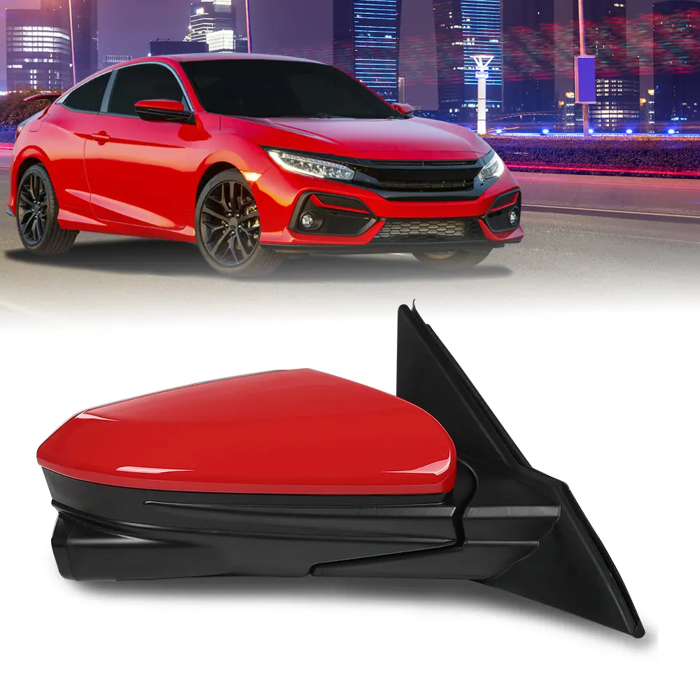 Power Heated Right Passenger Side View Mirror with LaneWatch Camera & Blind Spot Function, OEM Replacement Fit For 2016-2020 Honda Civic 4-Door Sedan, Automotive Car Door Mirror Accessory, Blind Spot Mirrors