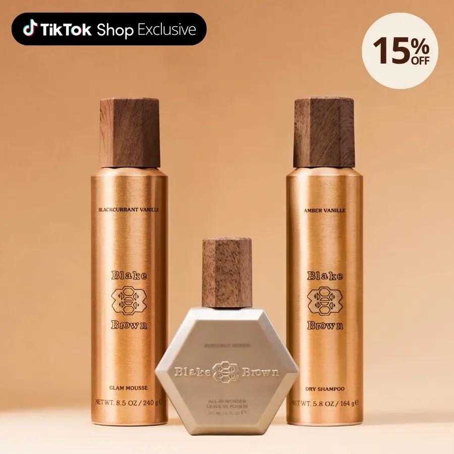 Blake Brown Beauty Blake's Faves Styling Bundle | Leave-In Conditioner, Texturizing Dry Shampoo & Volumizing Hair Mousse | Blowout Essentials for Volume, Frizz Control & Second-Day Hair