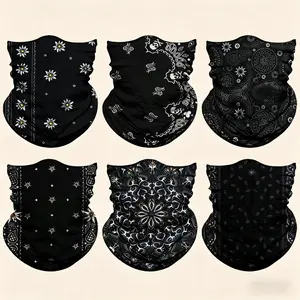 6Pcs Seamless Breathable Neck Gaiter Face Cover | All-In-One Bandana, Rave Mask, Balaclava, Headband & Daily Casual Headwear