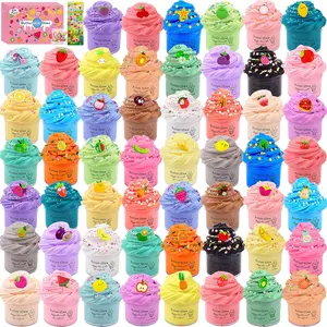 54 Pack Mini Butter Slime Kit for Girls Boys, Scented Fruit Slime Party Favors, Soft and Non-Sticky, Stress Relief Putty Toys for Kids，Educational Slime Toys