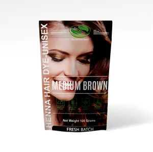 Medium Brown Henna Hair Dye - The Henna Guys | Covers Grays Naturally | Natural Brown Tones | Conditions Hair - 100 grams