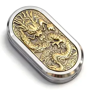 Metal Stress Relief Sliding Block Edc Fidget Slider Toy for Adults, Anxiety Reduction Desk Toy, Adult Gift, 1 Piece, No Ca Prop 65 Warning