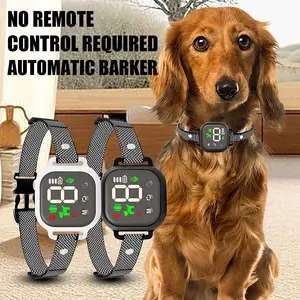 Anti-bark automatic impact training collar for small to medium-sized large dog pets-