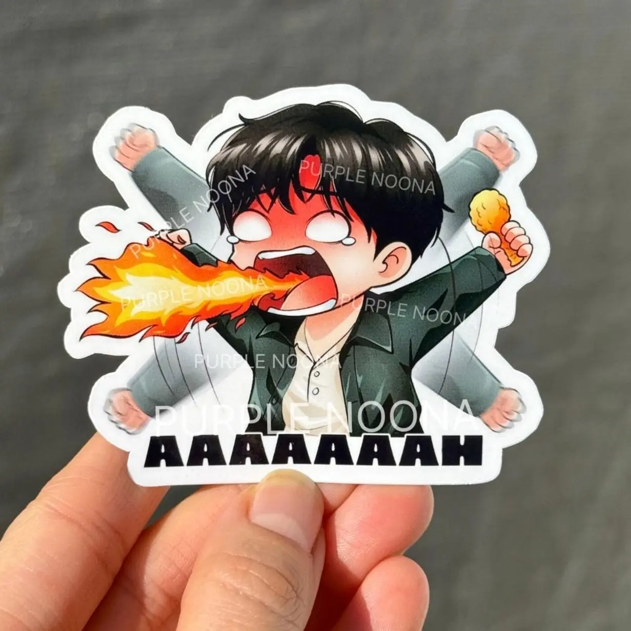 JlN Hot Wings challenge Sparkly Sticker: Run Seokjinie Tour vinyl stickers, Kpop