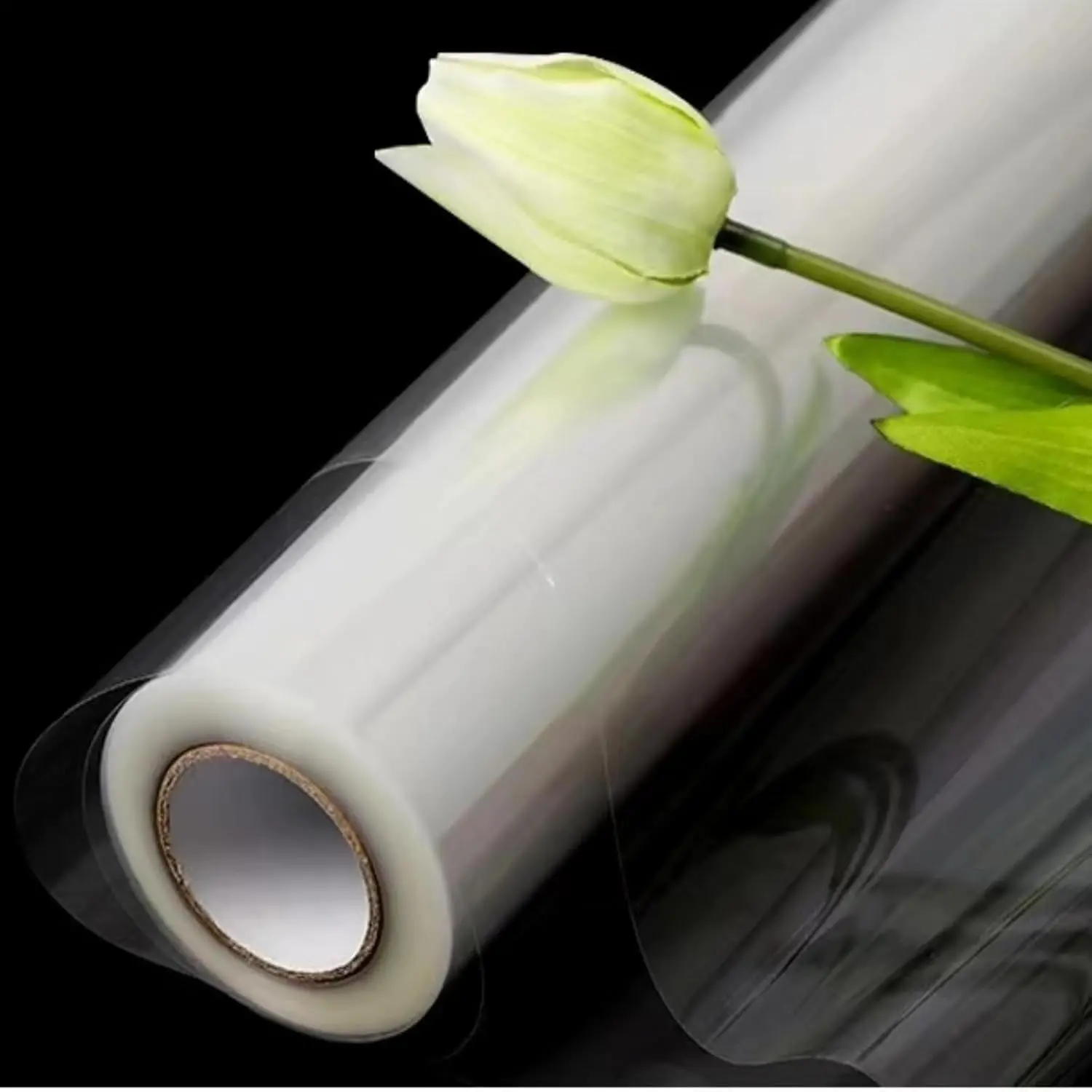 17.5" x 1500"(125') Clear Cellophane Wrap for  Baskets, 3Mil Thick Cellophane Wrap Roll for Bouquet Flower Wrapping, Clear Plastic Wrap Valentines Easter Wrapping Paper