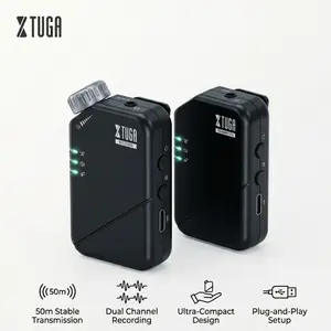 XTUGA J02s Wireless In-Ear Monitor System, 2.4G Stereo IEM with Transmitter, Beltpack Receiver, Low Latency, Auto-Pairing, 1-to-More Connection, Active Noise Cancelling Headphone for Singers, Beginners (Stage Use)