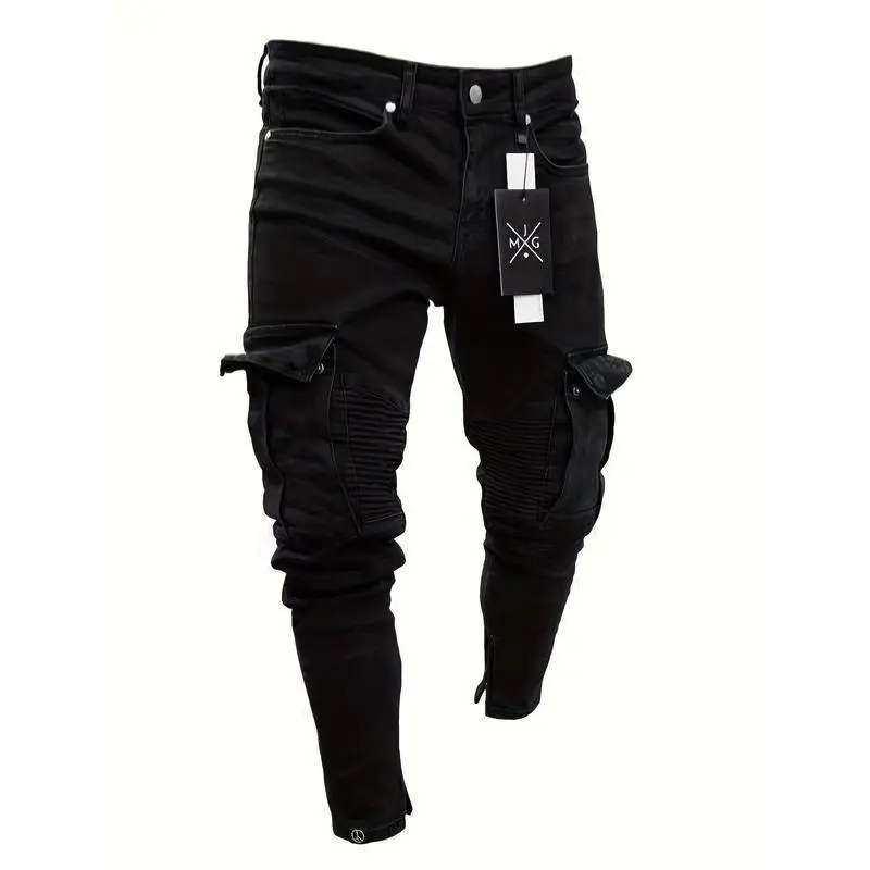 2025 New Mens Jeans Slim Fit Skinny Denim Stretch Tapered Jean Pantsycccc