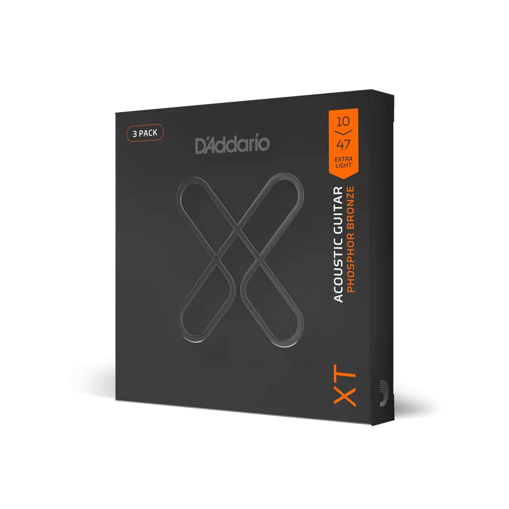 10-47 Extra Light, XT Phosphor Bronze Coated Acoustic Guitar Strings