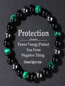 1pc Fashion fall accesorios green black agate Tiger's Eye bracelets for girlfriend gifts Christmas bijoux high quality natural stone protection bracelet Beads Bracelets