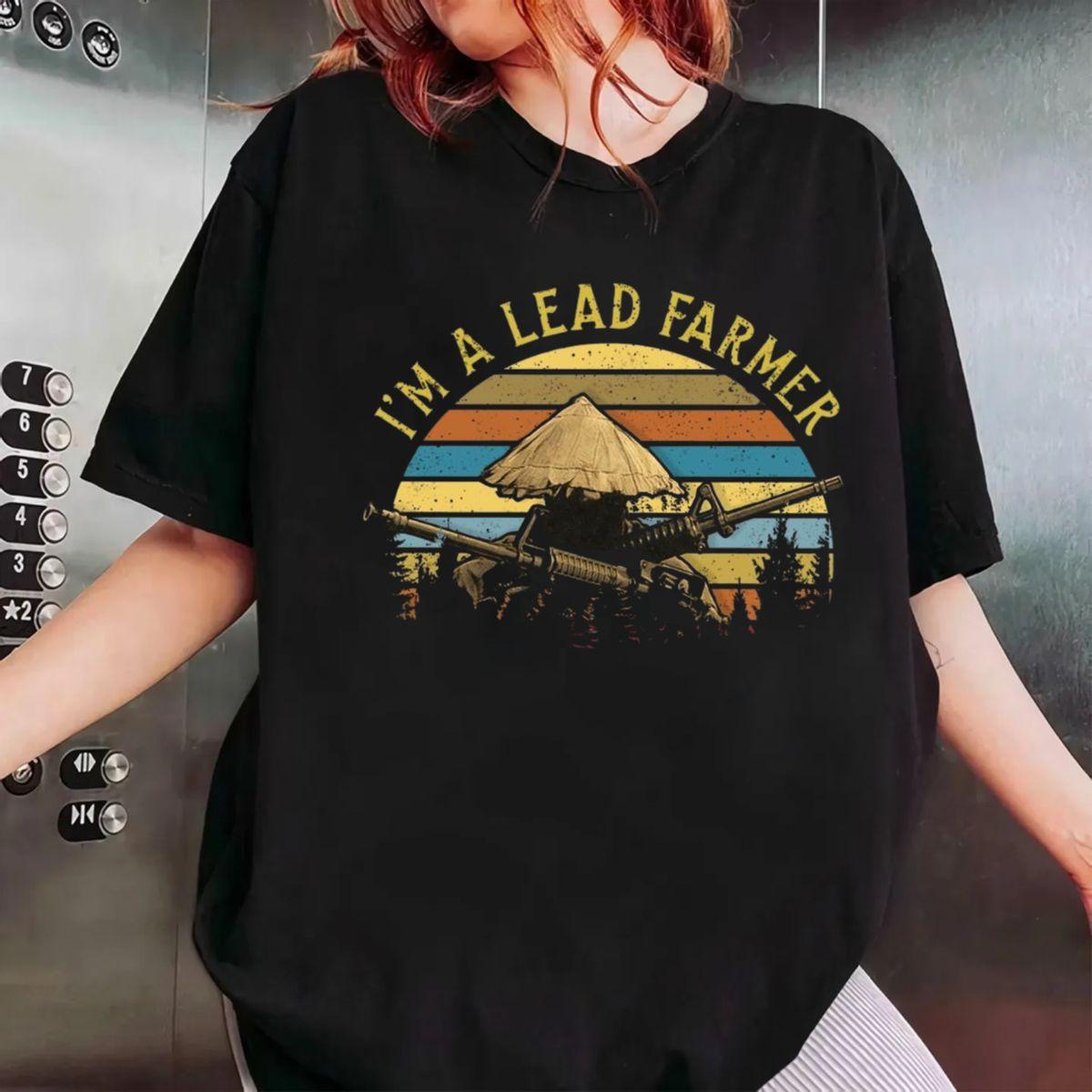 I’M A Lead Farmer Vintage T Shirt, Funny Quote Graphic Tee, Retro Meme Shirt, Unisex Short Sleeve Tee, Casual Clothing Crewneck Tee