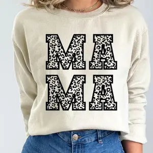 Cheetah Print Mama Crewneck Sweatshirt