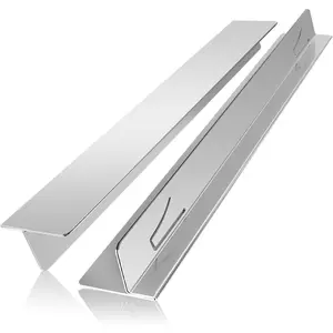 Stove Gap Covers Stainless Steel Stove Gap Filler,13.8'' to 27.5'' Adjustable Length (2PCS),Oven Stove Side Gap Guards Between Stove top and Counter for Kitchen,Range Trim Kit,Heat Resistant,