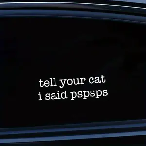 1PC Fun Eye-Catching Cute Cat Lover Logo Decor Sticker, Bumper Sticker, Stick on items or cute pet cultural peripherals, fills cool atmosphere, making style stand out instantly, Sticker For Cars