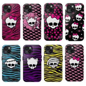 Monster High Skull Tough/Magsafe Case for iPhone 17, 16, 15 Pro Max, 14, 13, 12 - Kawaii Goth Aesthetic Gift