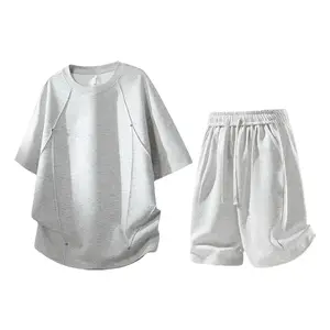 New Summer Set – Unique Style with Sequins and Studs, Crew Neck Short Sleeve Two-Piece Outfit, Loose Casual Fashion, Versatile