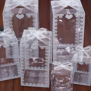 5/20PCS pvc packaging box in stock transparent printed gift packaging box
