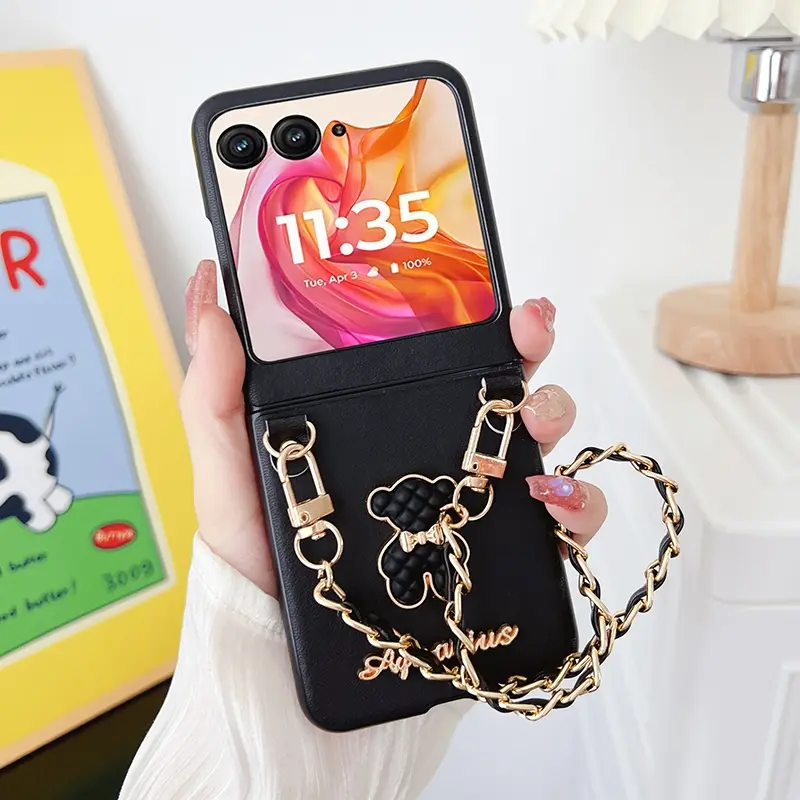 Coque Motorola Razr+ 2024/2023 Avec Protection Charnière Et Cordon Cœur - Neuf