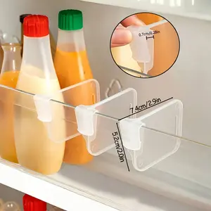 Heavy-Duty Transparent Refrigerator Side Door Organizer Dividers - 5/10/15/20pcs Set for Kitchen Storage Space Management, Fridge Compartment