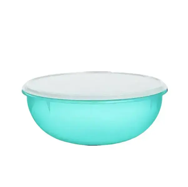 27¼-Cup Sturdy Eco-Friendly Plastic Kitchen Bowl - Shallow Mixing & Serving Bowl with Liquid-Tight Airtight Lid, Kitchenware Tableware for Youth, Kitchen Bowls