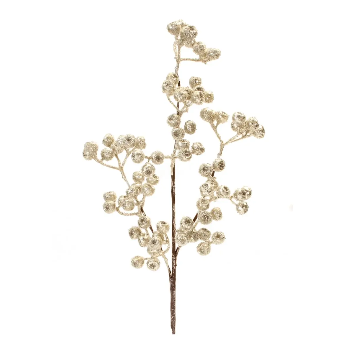 Melrose 91572DS 23 in. Silver Foam Berry Spray Decor - Set of 6, Ideal for Fruit, Plants, Garland, Vase Home Decor Displays