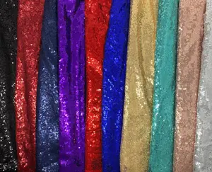 3mm Mini Shiny Sequins on Poly Spandex Mesh Fabric