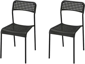 IKEA SANDSBERG Chair, Black – Pack of 4