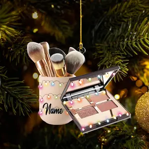 Personalized Makeup Tools Christmas Ornament 2024, Makeup Box Christmas Ornament Gift for Makeup Artist, Christmas Tree Decor for (ON211)
