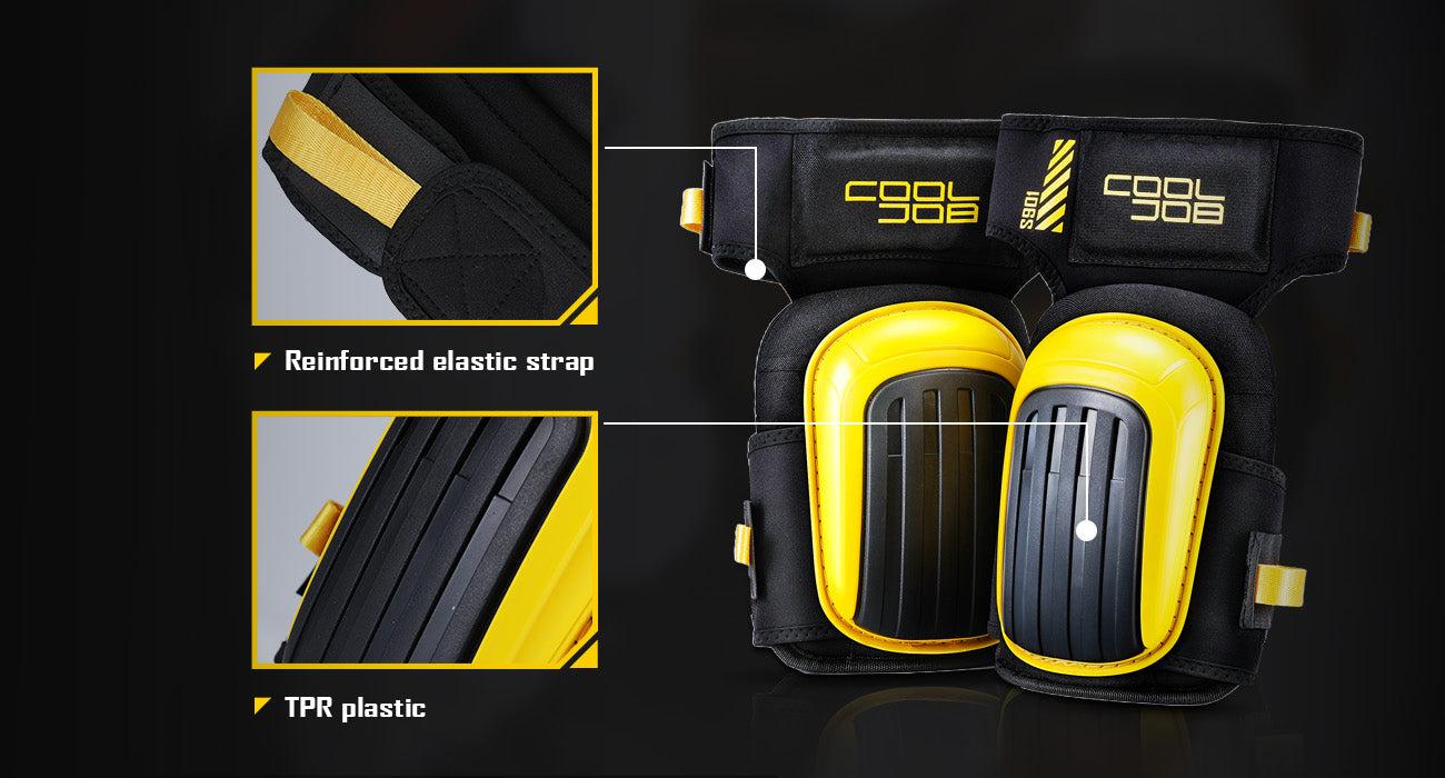 COOLJOB Professional Knee Pads with Heavy Duty Anti-Slip Cap, Comfortable Foam Cushion and Extra Thick Gel Padding COOLJOB Professional Knee Pads with Heavy Duty Anti-Slip Cap, Comfortable Foam Cushion and Extra Thick Gel Padding