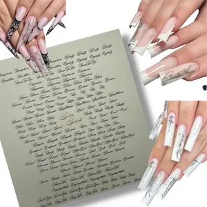 Perfect Calligraphy Art Nail Decals for Fully Booked Nail Techs SATIN SCRIPTS