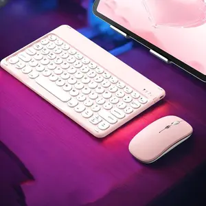 Wireless Keyboard & Mouse Set, Portable Rechargeable Keyboard & Mouse Combination, Office Keyboard for iPad, Tablet, Laptop, Computer