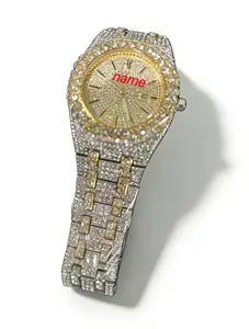 A--A fashionable watch made of natural gemstones and alloys, with adjustable features.