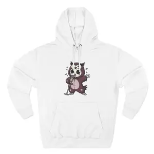 Skeleton Guitar Cat Hoodie | Cute Spooky Skull Kitty, Music Illustration